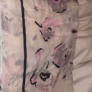 Coach 100% silk flower oversized scarf